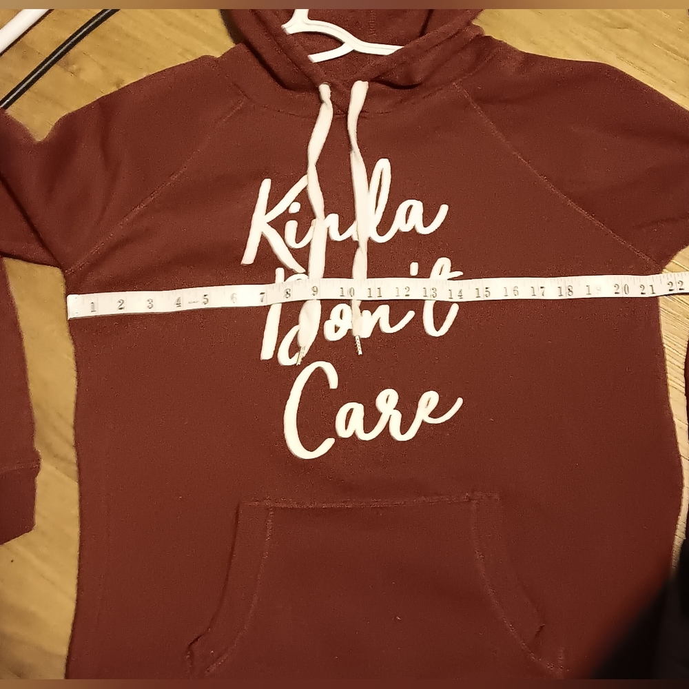 Burgundy Graphic Ardene Hoodie Size XL - Picture 5 of 7